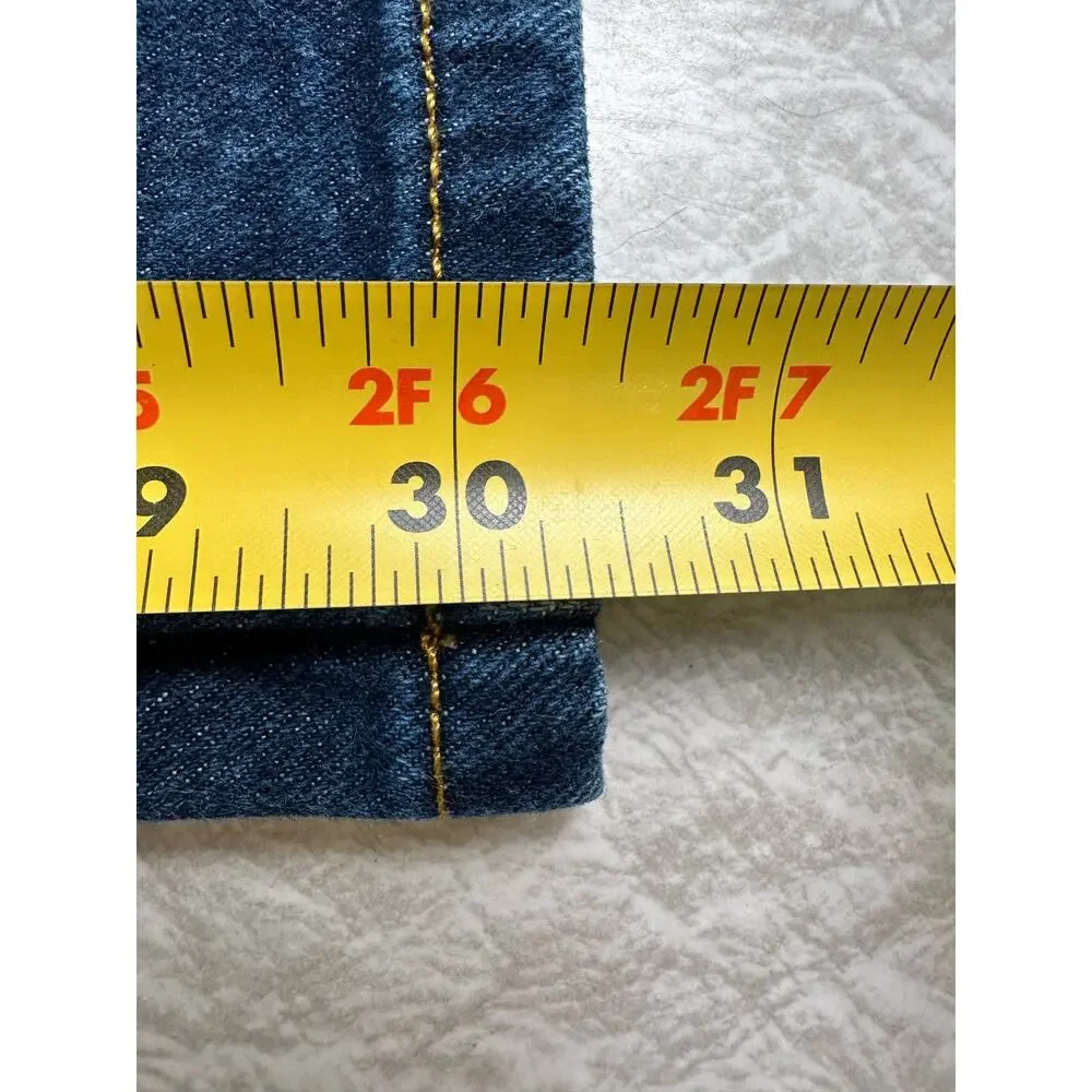 Copied - Zara High Rise Straight Leg Stretch Jeans Dark Wash Women's Size 34